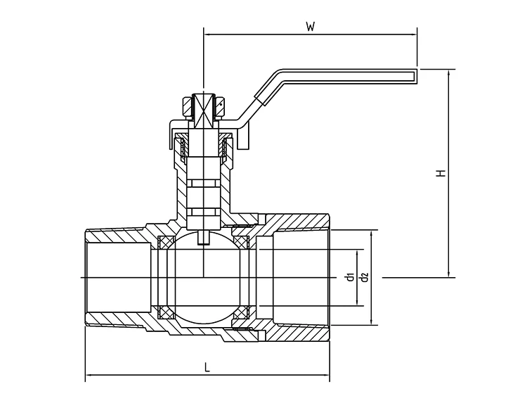 Male And Female Threaded Brass Ball Valve