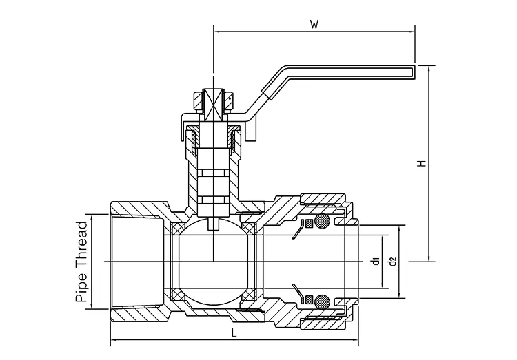High Temp FT Brass Ball Valve with Extended Stem