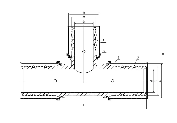 Brass Reducing Press-fit Tee