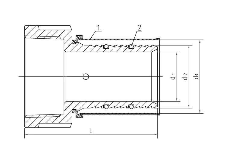 Brass Female Thread Press-fit Connector
